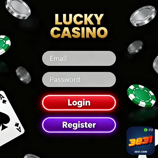 Tela de login do cassino com destaque para promoções e bônus