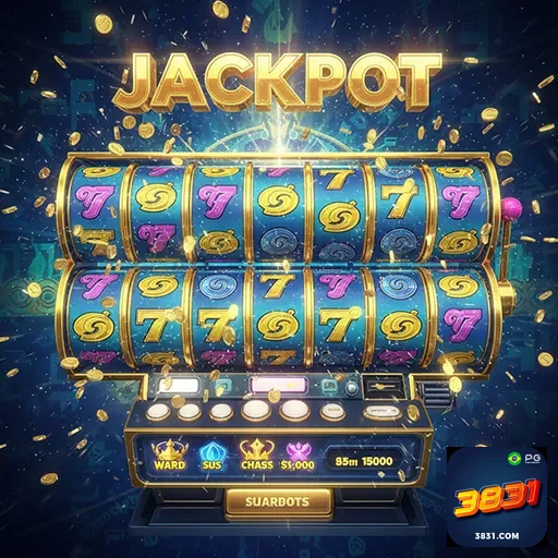 Imagem de uma máquina de caça-níqueis no site 3831, mostrando opções de jogos de slots divertidos e coloridos.