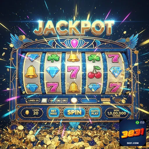 Imagem de uma máquina de slots do site 3831, destacando os jogos de cassino online da página 3831.